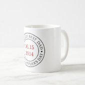 Pas datum aan - Tevreden Vaderdag Koffiemok (Voorkant rechts)
