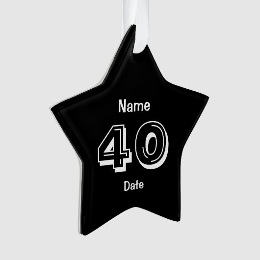 Pas de 40e verjaardag van het Ornament Gag-cadeaut (voorkant)