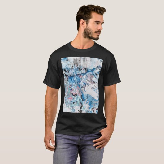 Pas de Abstracte zwarte kleurenSjabloon van de Kun T-shirt (Voorkant volledig)