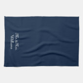 Pas de achternaam van Couple aan Mr. en mevrouw ma Theedoek (Horizontaal)