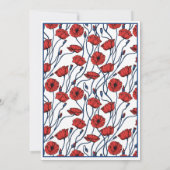 Pas De Baby Dieren Bij Poppy Bloemen Baby Shower  Kaart (Achterkant)