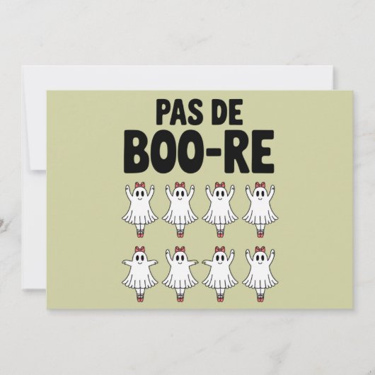 Pas de Boo-re Ballerina Geest Halloween Spoken Kaart (Voorkant)