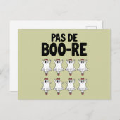 Pas de Boo-re Ballerina Ghost Halloween Spooky Briefkaart (Voorkant / Achterkant)