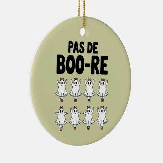 Pas de Boo-re Ballerina Ghost Halloween Spooky Keramisch Ornament (Rechts)