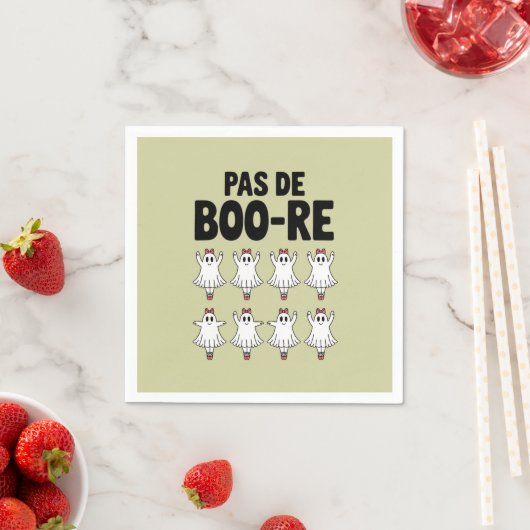 Pas de Boo-re Ballerina Ghost Halloween Spooky Servet (Insitu)