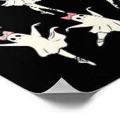 Pas De Boo-rée Ballet Coquette Danser Ghost Spooky Poster (Hoek)