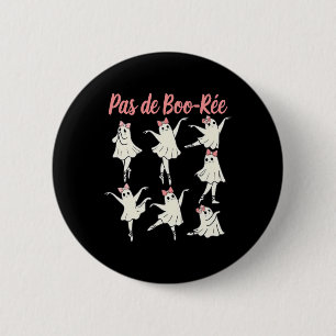 Pas De Boo-rée Ballet Coquette Danser Ghost Spooky Ronde Button 5,7 Cm