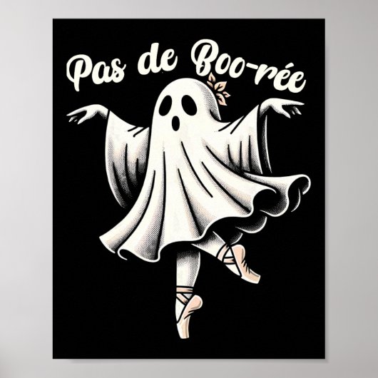 Pas De Boo-rée Balletdanser Ghost Dance Teacher H Poster (Voorkant)
