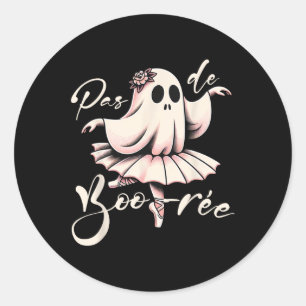 Pas De Boo-rée Balletdanser Ghost Dance Teacher H Ronde Sticker