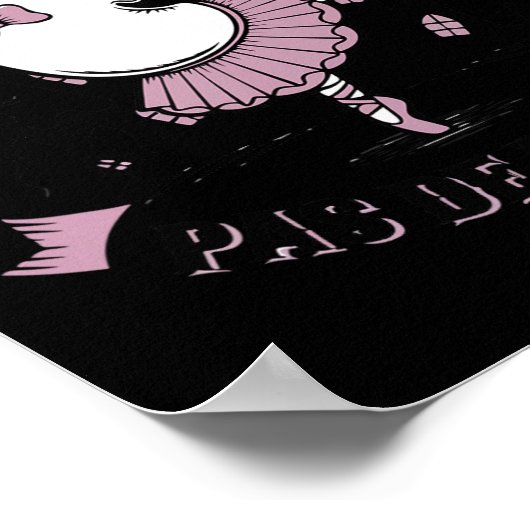 Pas De Boo-rée Balletdanser Spooky Ghost Hallowee Poster (Hoek)