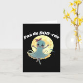 Pas De Boo-rée Funny Ballet Ghost Halloween Dance Kaart (Gele Bloem)