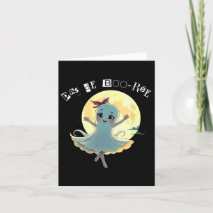 Pas De Boo-rée Funny Ballet Ghost Halloween Dance Kaart