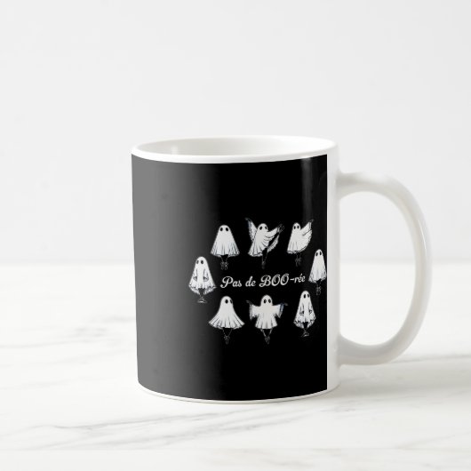 Pas de Boo-rée Funny Ballet Ghosts Dance Halloween Koffiemok (Rechts)