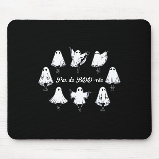 Pas de Boo-rée Funny Ballet Ghosts Dance Halloween Muismat (Voorkant)
