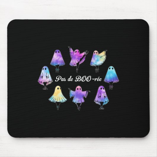 Pas de Boo-rée Funny Ballet Ghosts Dance Halloween Muismat (Voorkant)