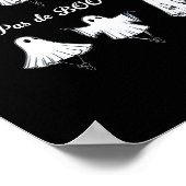 Pas de Boo-rée Funny Ballet Ghosts Dance Halloween Poster (Hoek)