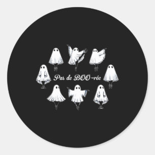 Pas de Boo-rée Funny Ballet Ghosts Dance Halloween Ronde Sticker
