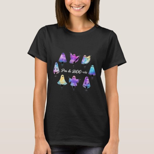 Pas de Boo-rée Funny Ballet Ghosts Dance Halloween T-shirt (Voorkant)