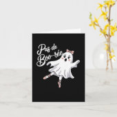 Pas de Boo-rée Funny Ballet Ghosts Halloween Dans Kaart (Gele Bloem)