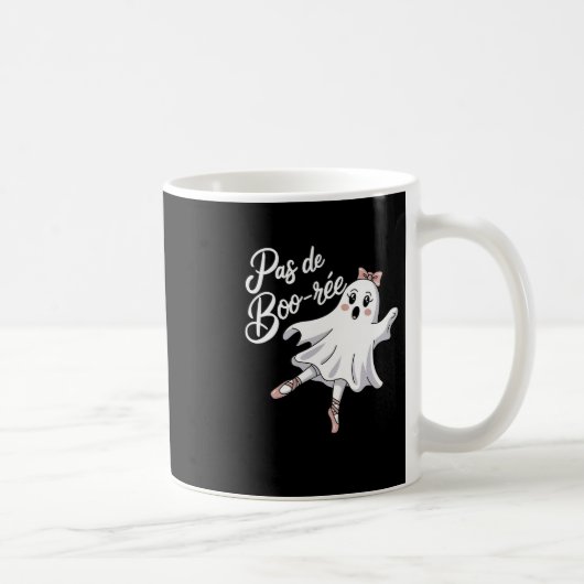 Pas de Boo-rée Funny Ballet Ghosts Halloween Dans Koffiemok (Rechts)