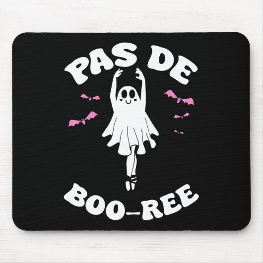 Pas de Boo-rée Funny Ballet Ghosts Halloween Dans Muismat (Voorkant)