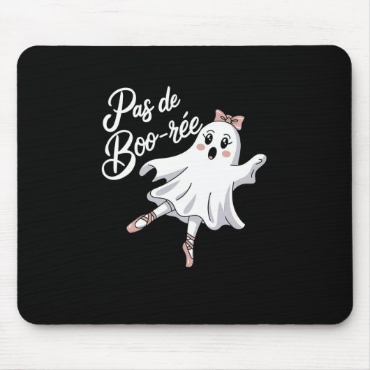 Pas de Boo-rée Funny Ballet Ghosts Halloween Dans Muismat (Voorkant)
