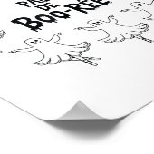 Pas de Boo-rée Funny Ballet Ghosts Halloween Dans Poster (Hoek)