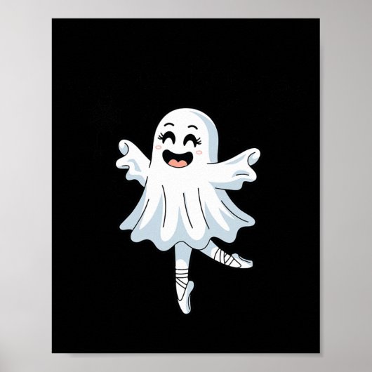 Pas de Boo-rée Funny Ballet Ghosts Halloween Dans Poster (Voorkant)