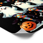 Pas de Boo-rée Funny Ballet Ghosts Halloween Dans Poster (Hoek)