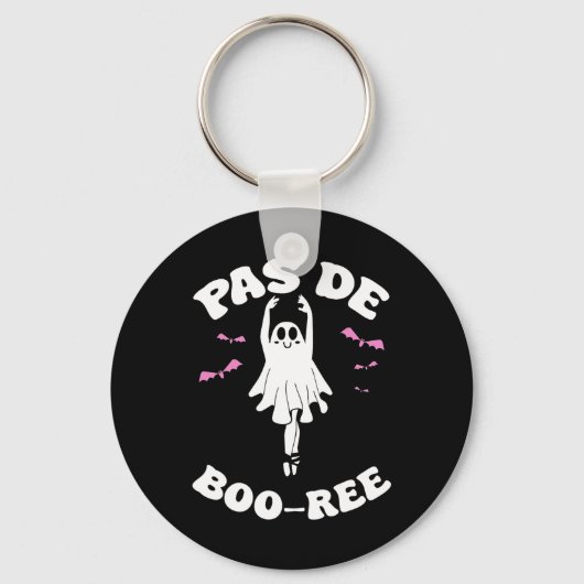 Pas de Boo-rée Funny Ballet Ghosts Halloween Dans Sleutelhanger (Voorkant)