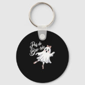 Pas de Boo-rée Funny Ballet Ghosts Halloween Dans Sleutelhanger (Voorkant)