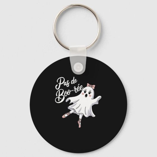 Pas de Boo-rée Funny Ballet Ghosts Halloween Dans Sleutelhanger (Voorkant)