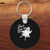 Pas de Boo-rée Funny Ballet Ghosts Halloween Dans Sleutelhanger (Voorkant)