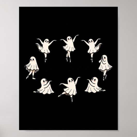 Pas de Boo-rée Funny Ballet Spooky Ghosts Dance Ha Poster (Voorkant)