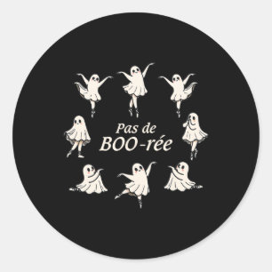 Pas de Boo-rée Funny Ballet Spooky Ghosts Dance Ha Ronde Sticker