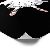 Pas de Boo-rée Funny Byllet Ghosts Halloween Dance Poster (Hoek)