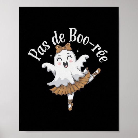 Pas de Boo-rée Funny Byllet Ghosts Halloween Dance Poster (Voorkant)