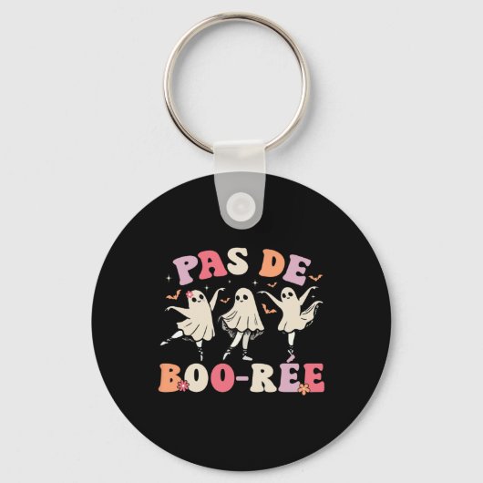 Pas De Boo-rée Ghost Ballet Dancer Halloween Dance Sleutelhanger (Voorkant)
