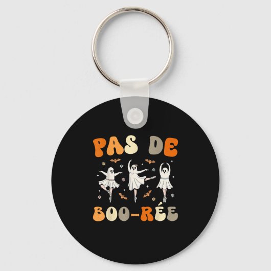 Pas De Boo-rée Ghost Ballet Dancer Halloween Dance Sleutelhanger (Voorkant)