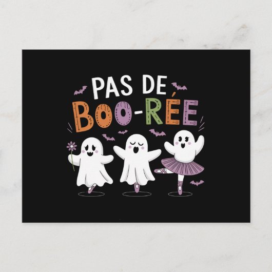 Pas de BOO-ree Ghost Ballet Dansleraar  Briefkaart (Voorkant)