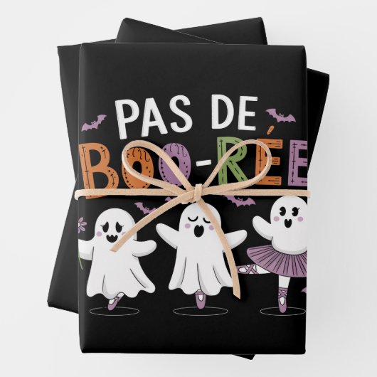 Pas de BOO-ree Ghost Ballet Dansleraar  Inpakpapier Vel (In situ)