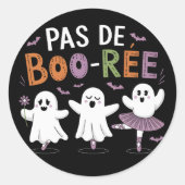 Pas de BOO-ree Ghost Ballet Dansleraar  Ronde Sticker (Voorkant)