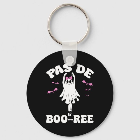 Pas de Boo-ree Grappig Ballet Geesten Halloween Da Sleutelhanger (Voorkant)