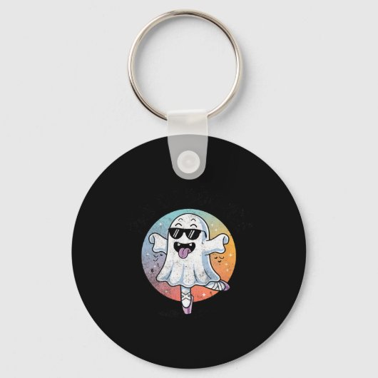 Pas de Boo Ree Grappig Ghost Dance Ballet Hallowee Sleutelhanger (Voorkant)