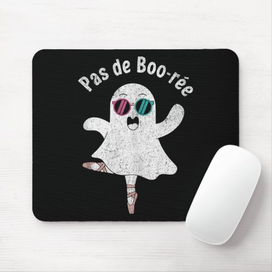 Pas De Boo-rée Schattige Ballerina Ghost Funny Bal Muismat (Met muis)