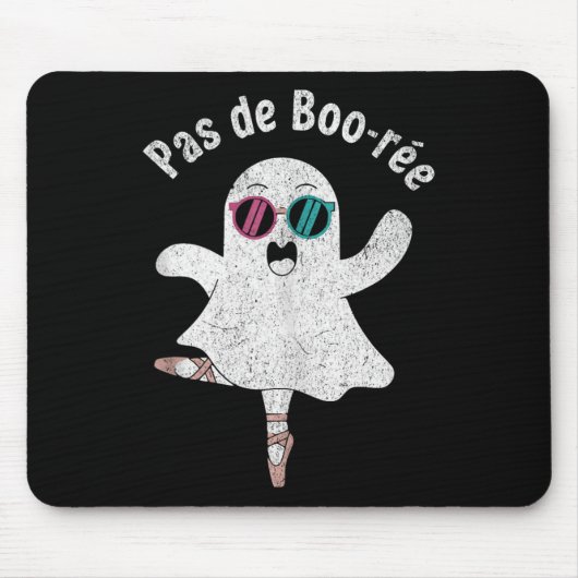 Pas De Boo-rée Schattige Ballerina Ghost Funny Bal Muismat (Voorkant)
