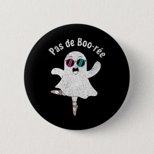 Pas De Boo-rée Schattige Ballerina Ghost Funny Bal Ronde Button 5,7 Cm