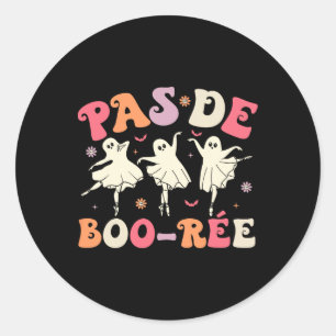 Pas de Boo-rée Schattigee balletgeesten danslerare Ronde Sticker