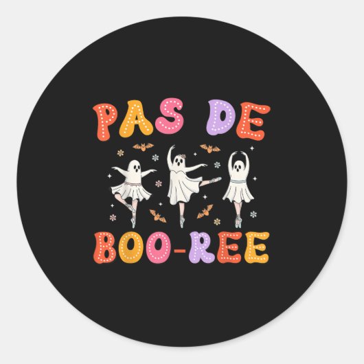 Pas De Boo-rée Spook Ballet Danser Halloween Dans Ronde Sticker (Voorkant)