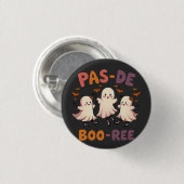 Pas de boo-ree Spooky Halloween Ballet Dance Ghost Ronde Button 3,2 Cm (Voorkant /achterkant)